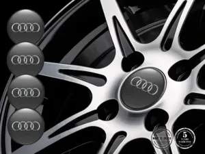 Audi Pegatina Bombada Logo Emblemas de Rueda Elegante